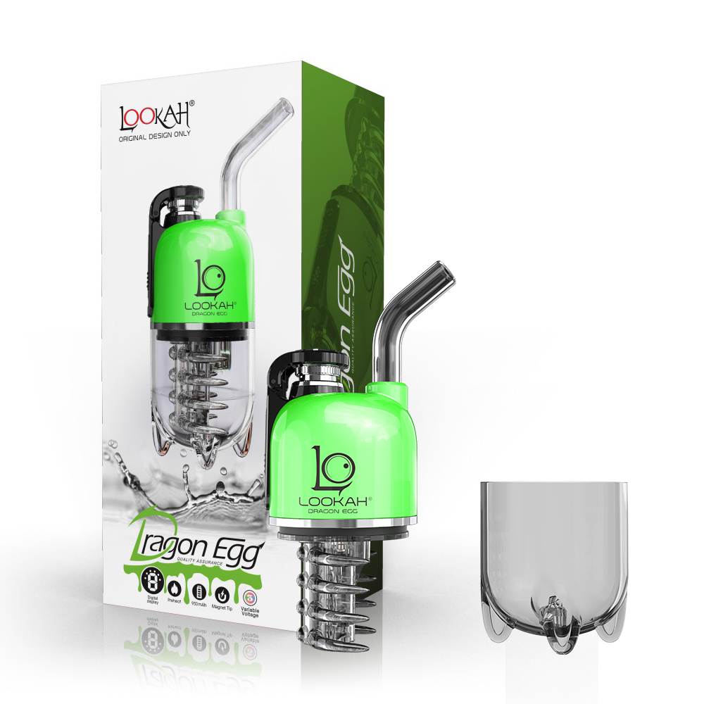 Lookah Dragon Egg Vaporizer, 710 connect quartz coils, thc, cbd, wax
